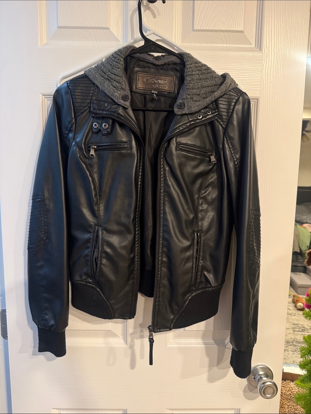 Cute faux leather jacket